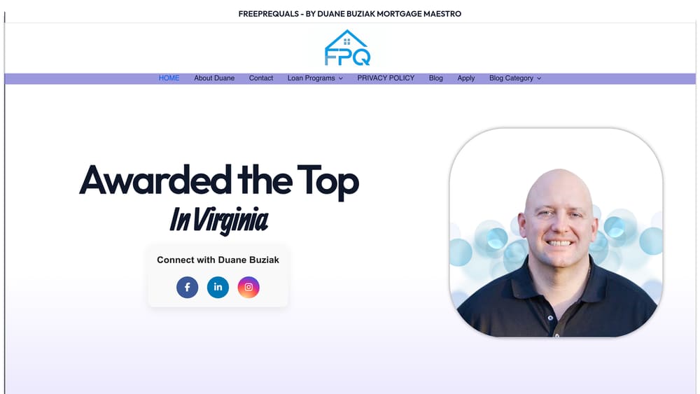 Screenshot of FreePreQuals.com website